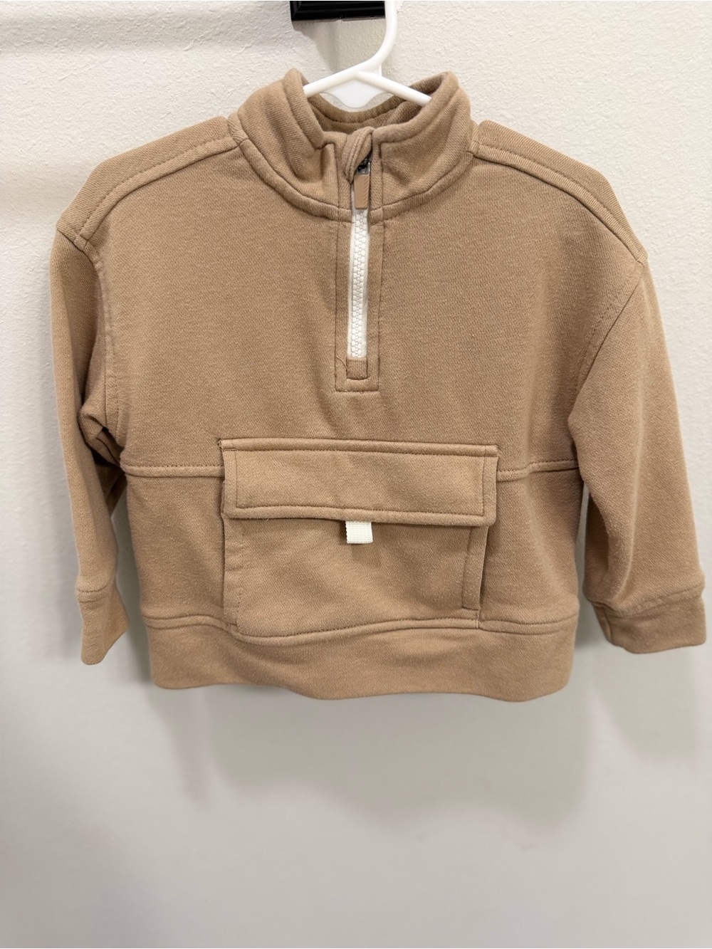 wonder nation Tan Half-Zip Fleece Pullover